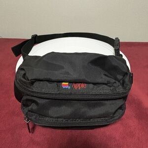 Vintage Apple Fanny Pack Rare Retro Rainbow Logo 2 pocket Waist Bag Made in USA